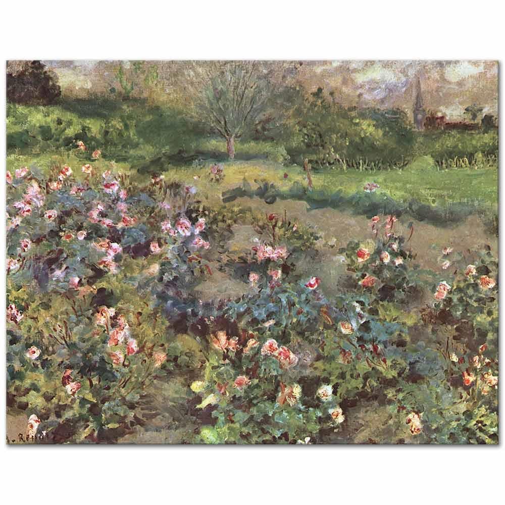 Pierre Auguste Renoir Gül Bahçesi Kanvas Tablo
