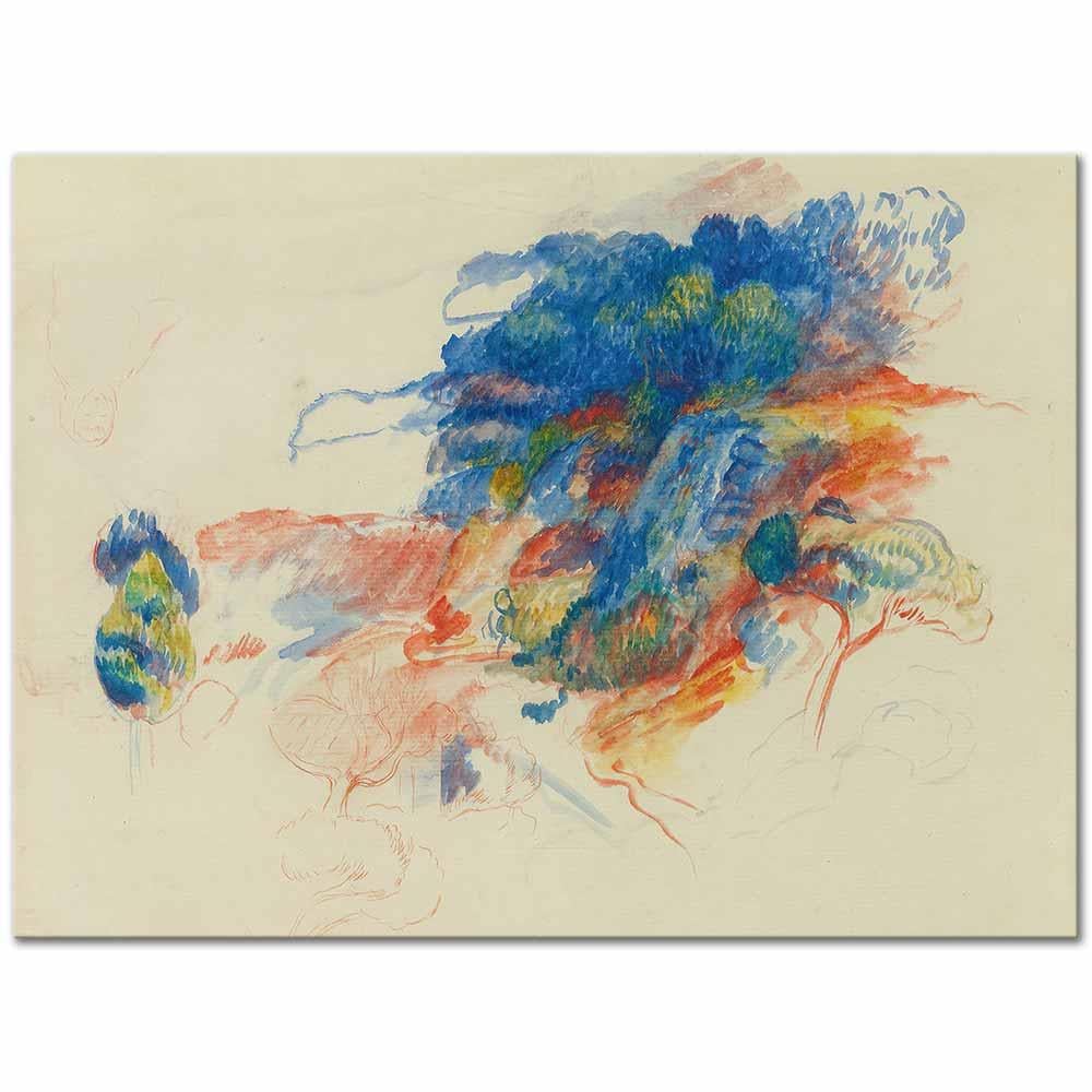 Route À Cagnes by Pierre Auguste Renoir as Art Print