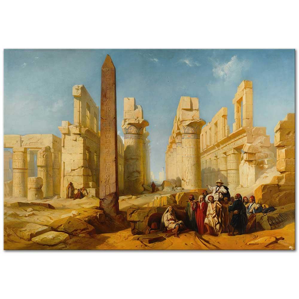 Ruins Of The Palace Of Karnak At Thebes by Jacob Jacobs as Fine At Thebes Art Print