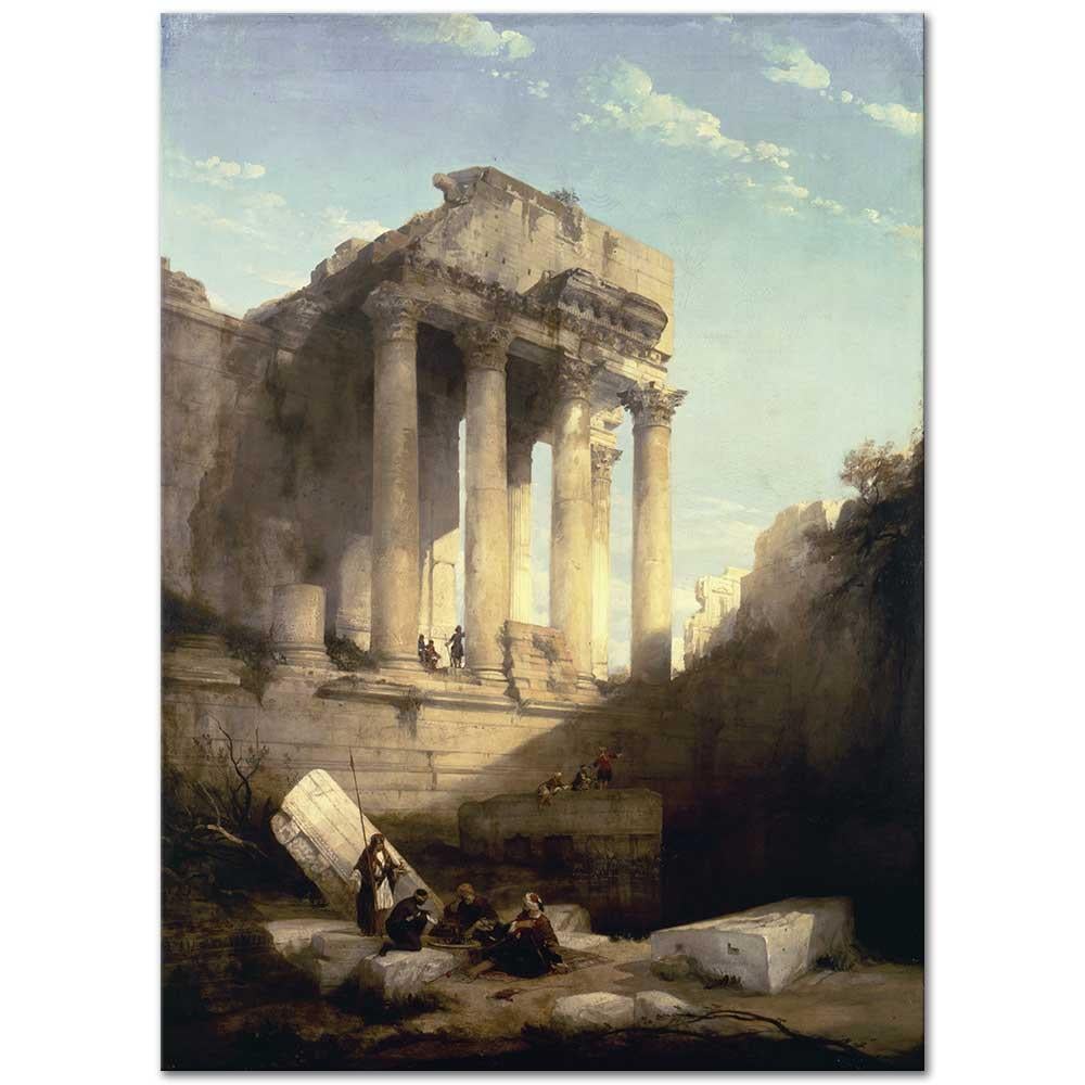 David Roberts Bacchus Tapınağı Harabeleri Baalbec Kanvas Tablo