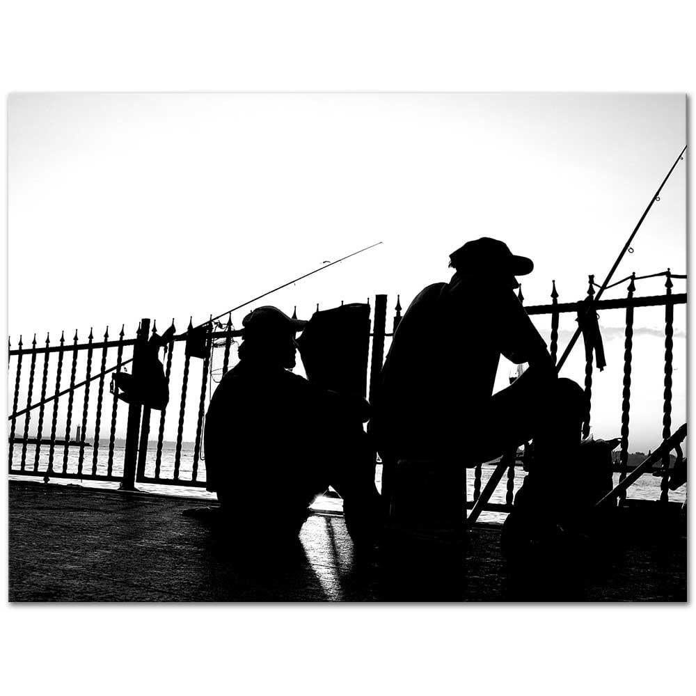 Sabahattin Kayış Galata Köprüsünde Balıkçılar Kanvas Tablo