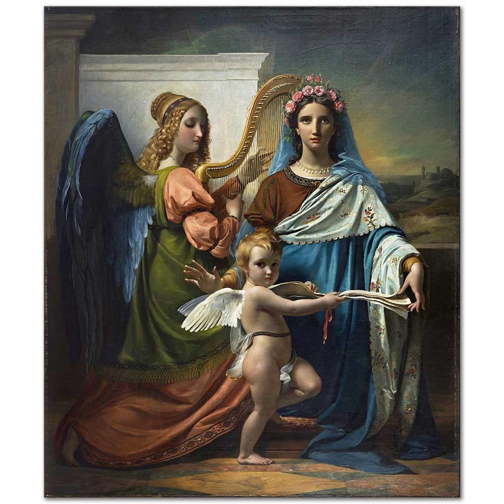 Saint Cecilia Of Rome by François-Joseph Navez as Art Print