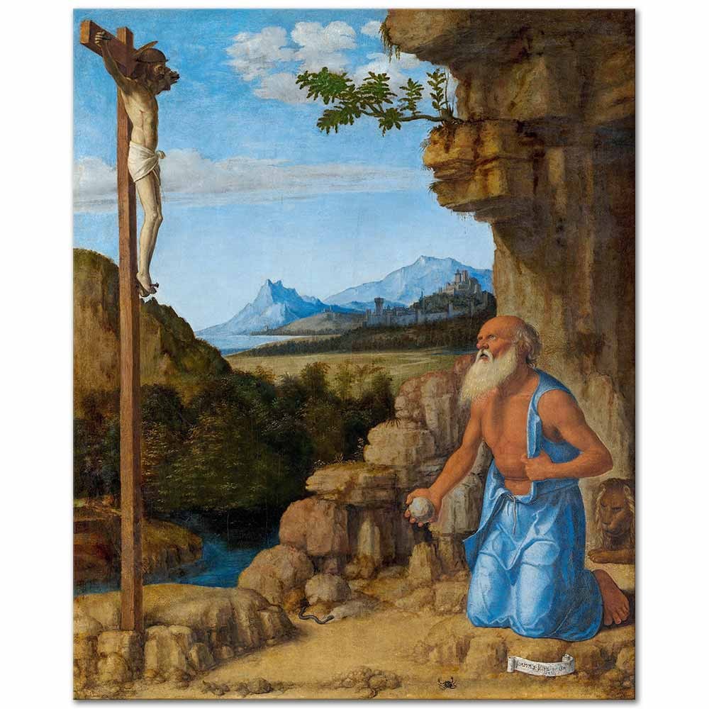 Saint Jerome in the Wilderness by Cima de Conegliano as Fine Art Print