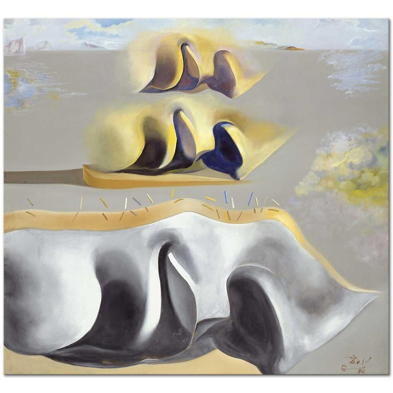 The Three Glorious Enigmas of Gala by Salvador Dali