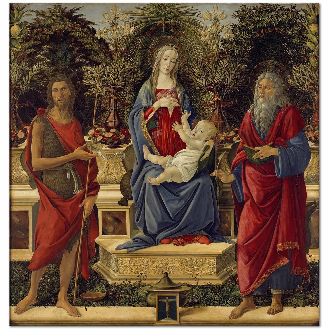 Mary Enthroned with the Child and the two Johns by Sandro Botticelli