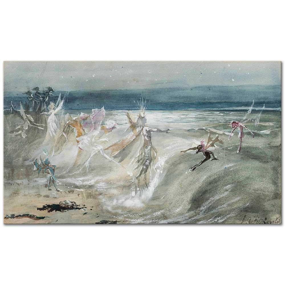 John Anster Fitzgerald Deniz Perileri Kanvas Tablo