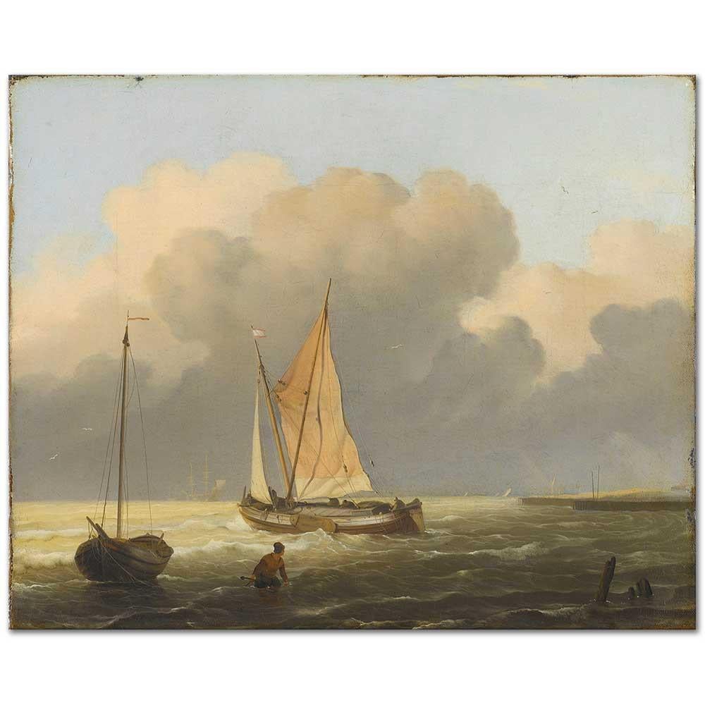 Seas off the Coast by Ludolf Backhuysen as Art Print