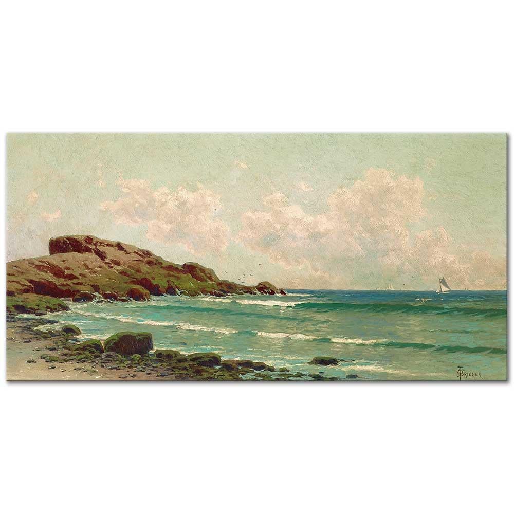 Alfred Thompson Bricher Newport Yakınlarında Deniz Manzarası Kanvas Tablo