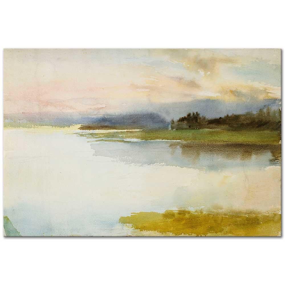 Albert Edelfelt Deniz Kıyısında Akşam Kanvas Tablo