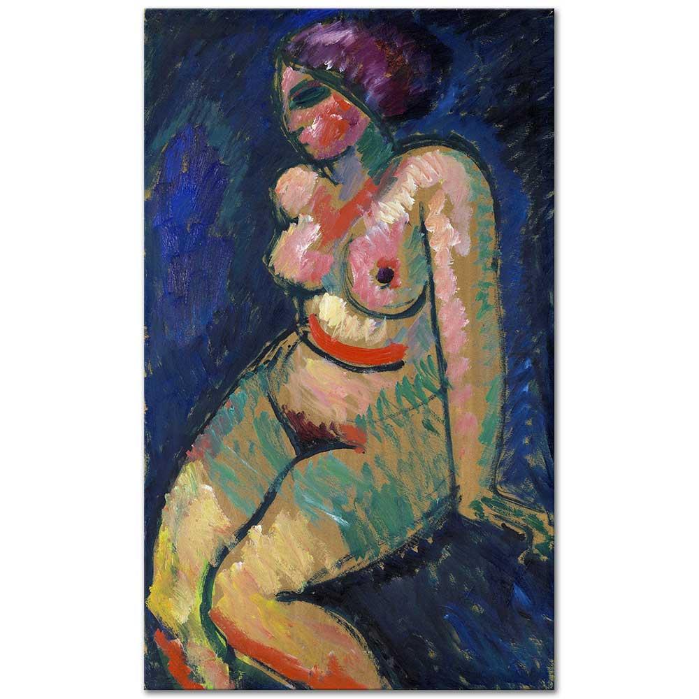 Alexej von Jawlensky Oturan Nü Kanvas Tablo