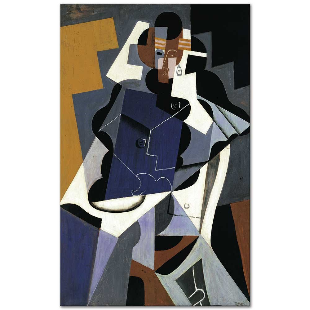 Juan Gris Oturan Kadın Kanvas Tablo