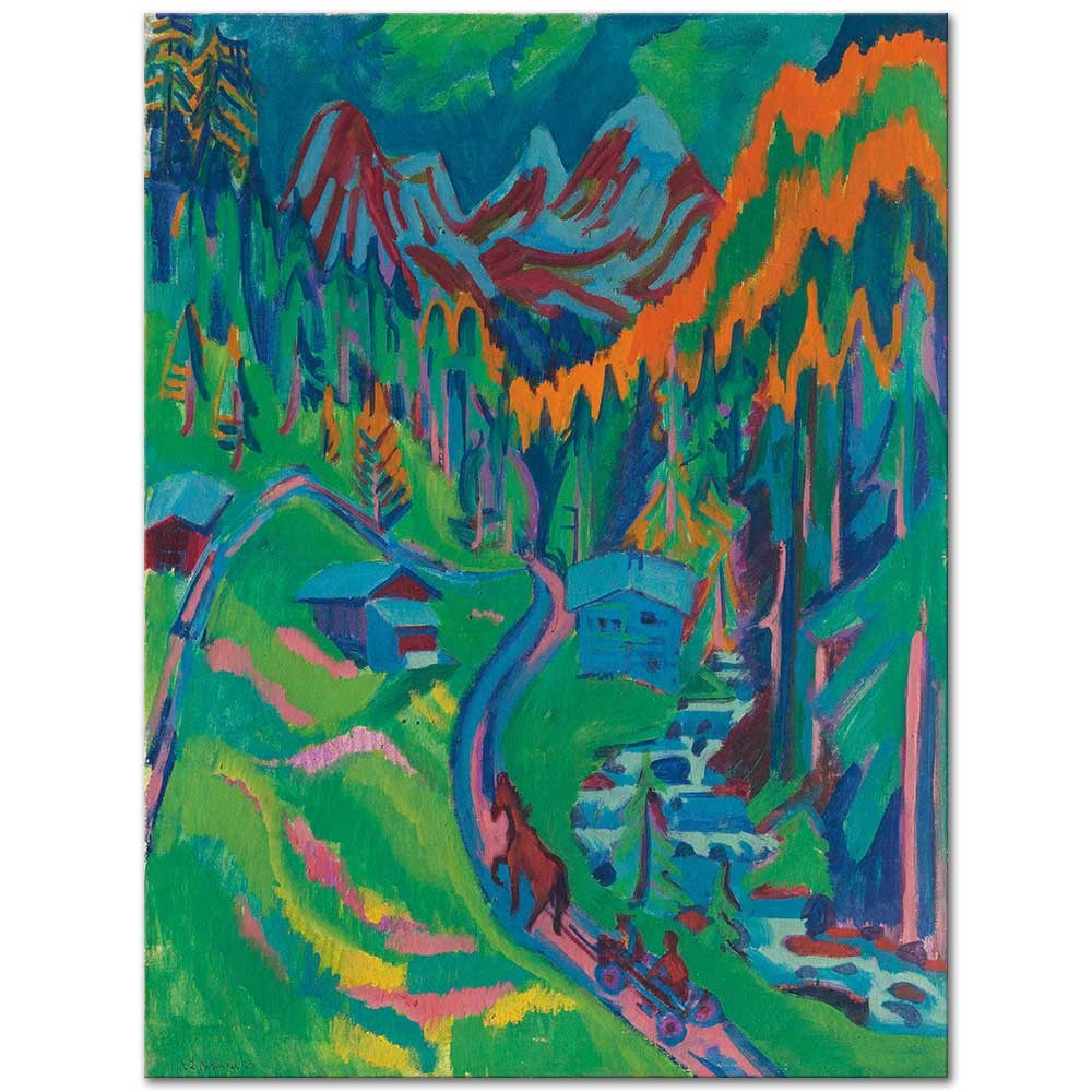 Ernst Ludwig Kirchner Sertigweg'de Yaz Kanvas Tablo