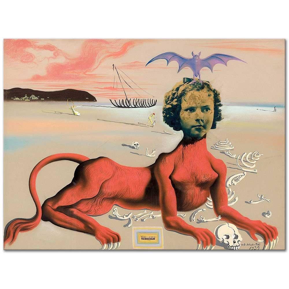 Shirley Temple The Youngest Most Sacred Monster of the Cinema in Her Time by Salvador Dali as Art Print