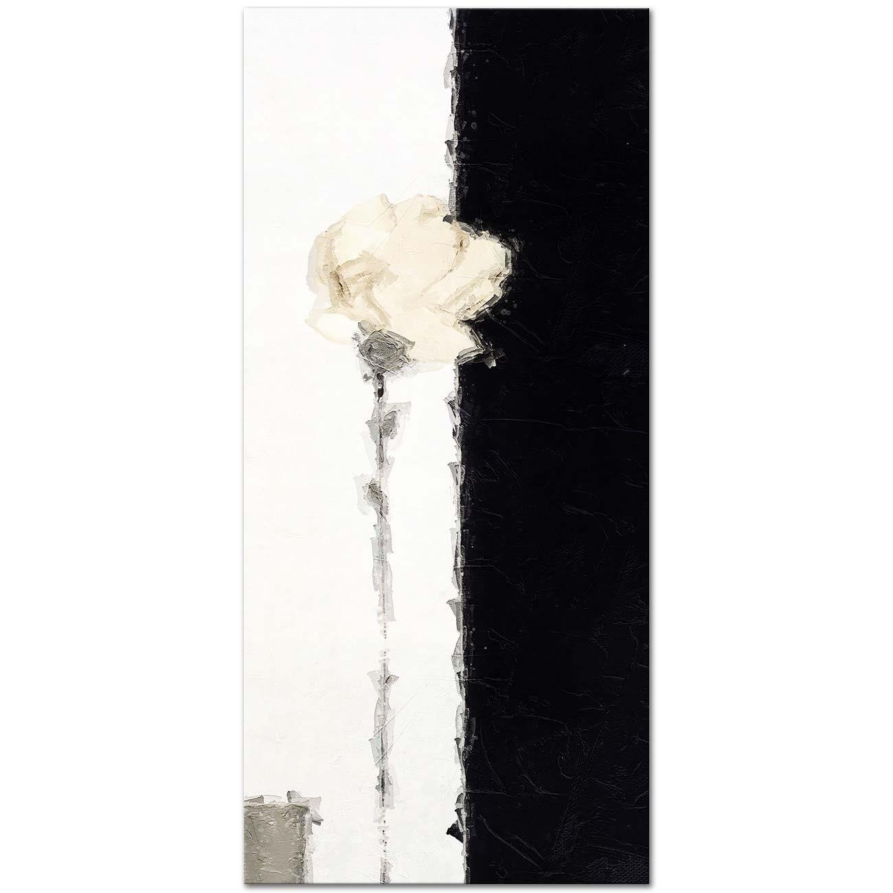Single White Rose Art Print