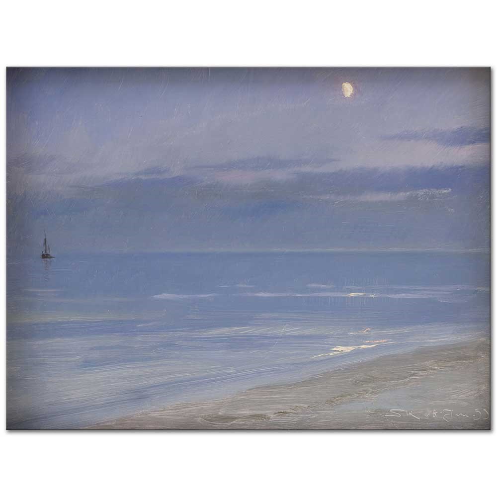 Peder Severin Krøyer Skagen Sahilinde Mehtap Kanvas Tablo