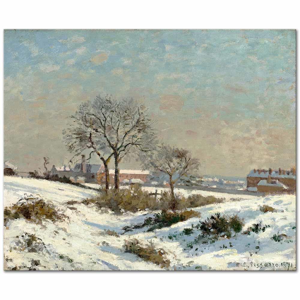 Camille Pissarro Güney Norwood'da Kar Manzarası Kanvas Tablo