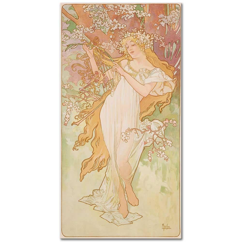 Spring by Alphonse Mucha as Art Print