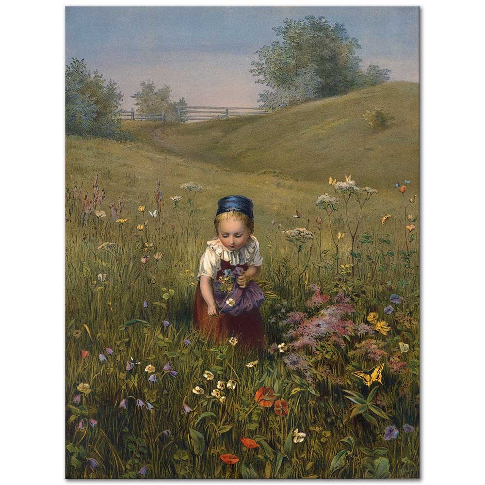 Spring Flowers by Ludwig Knaus