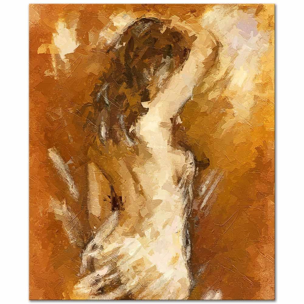 Standing Naked with her Back Turned as Art Print