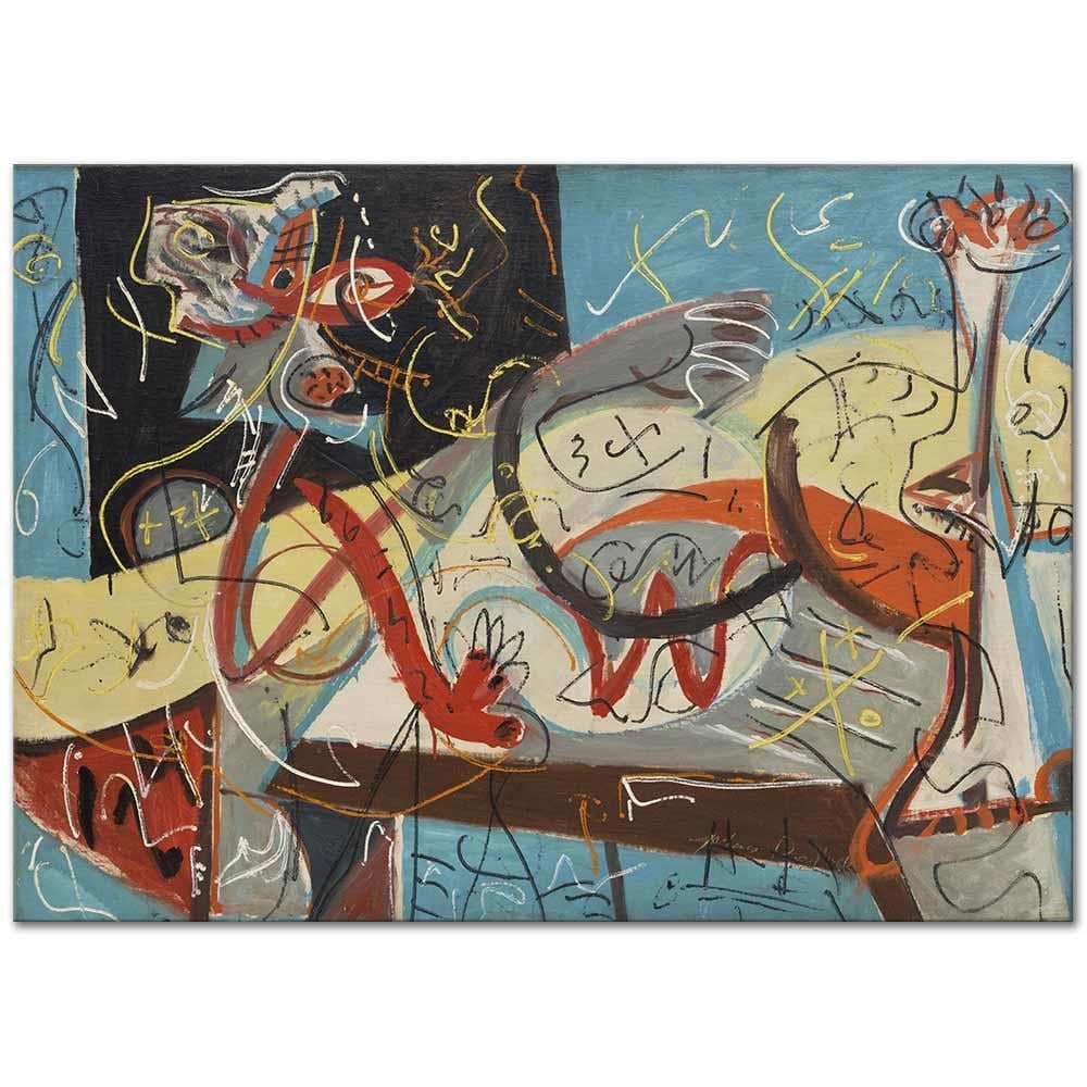 Stenographic Figure by Jackson Pollock as Art Print