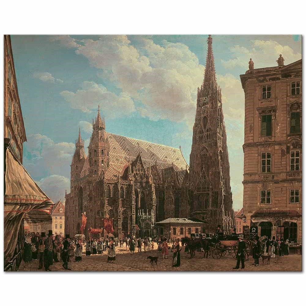Stephens Cathedral by Rudolf Ritter von Alt as Fine Art Print