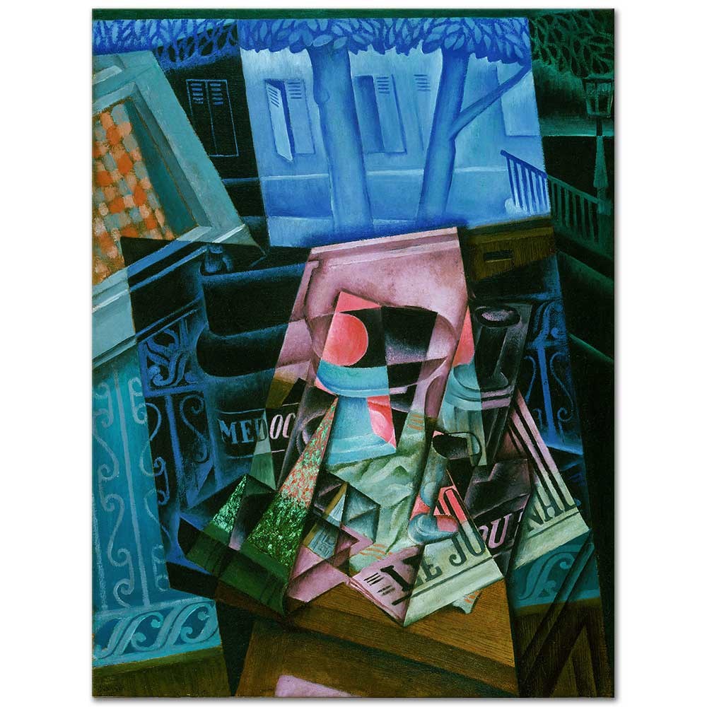 Juan Gris Açık Pencere Önünde Natürmort Kanvas Tablo