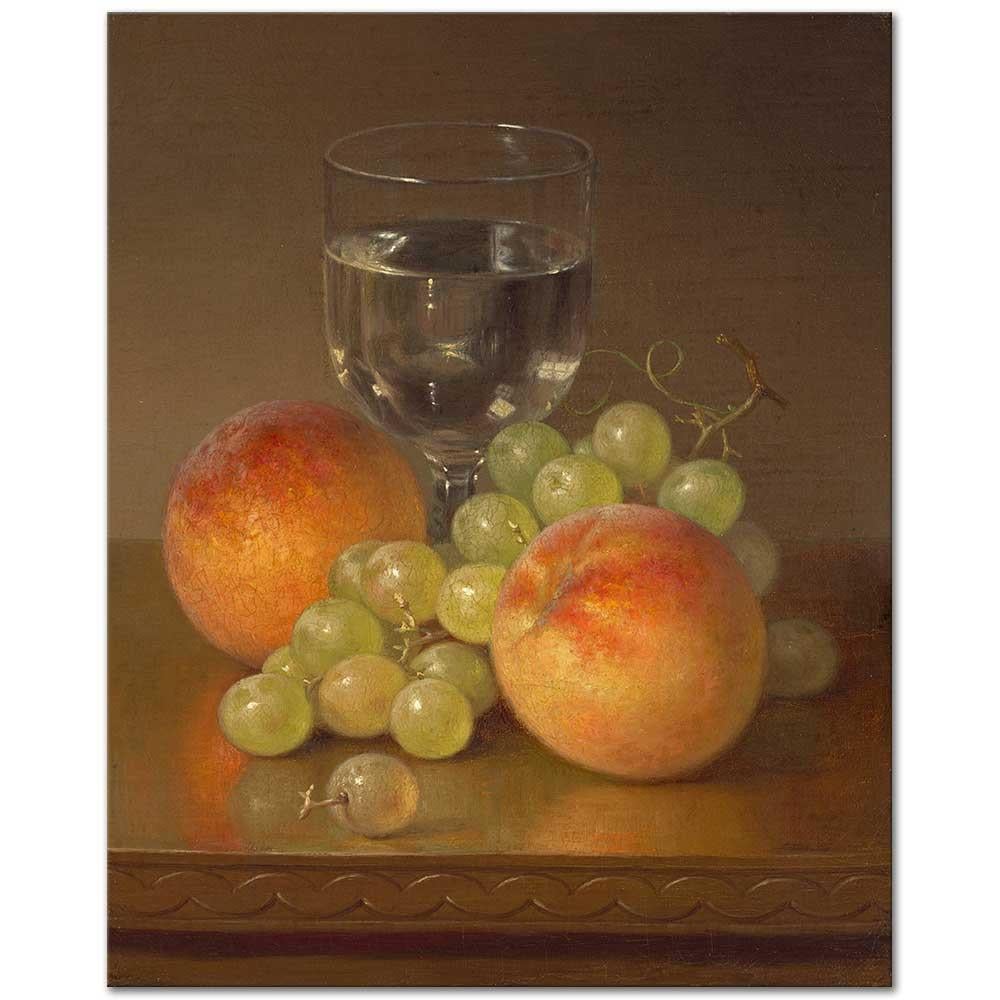 Still Life, Wineglass, Two Peaches by Robert Spear Dunning