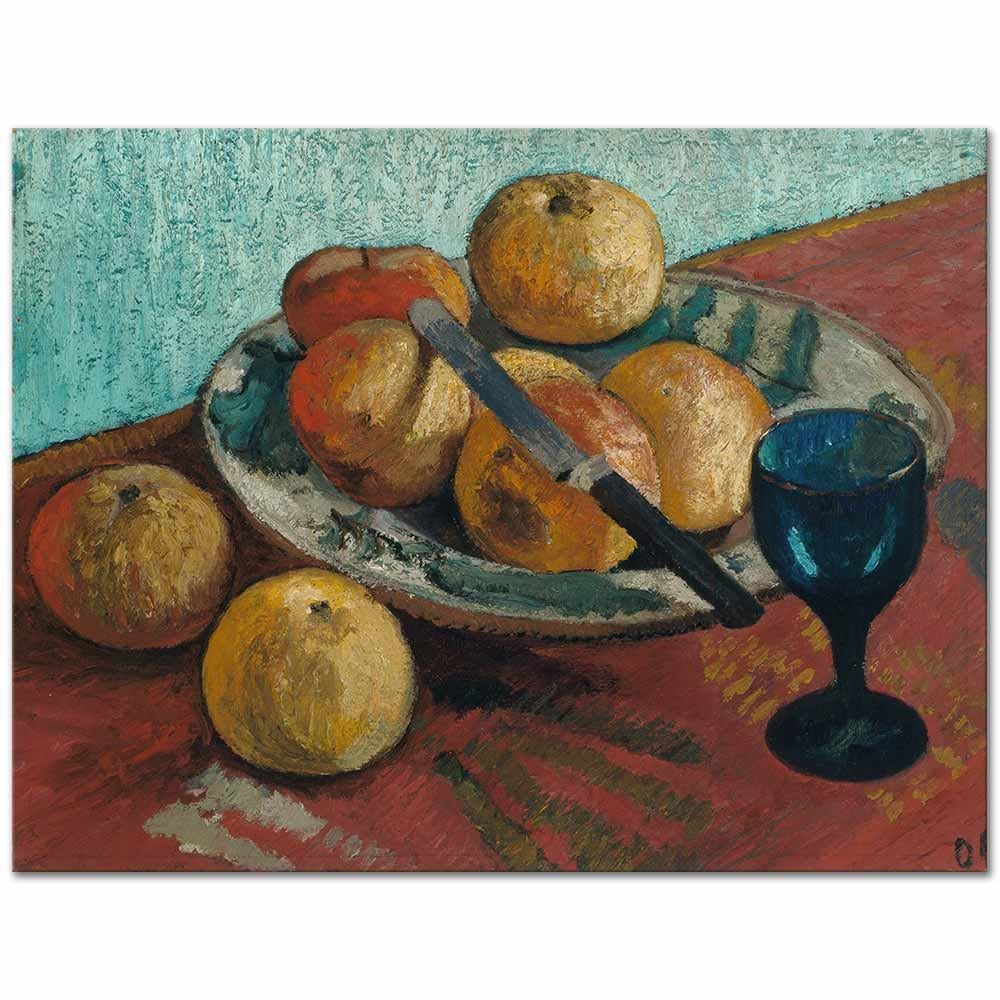 Paula Modersohn Becker Elmalar ve Yeşil Kadeh ile Natürmort Kanvas Tablo