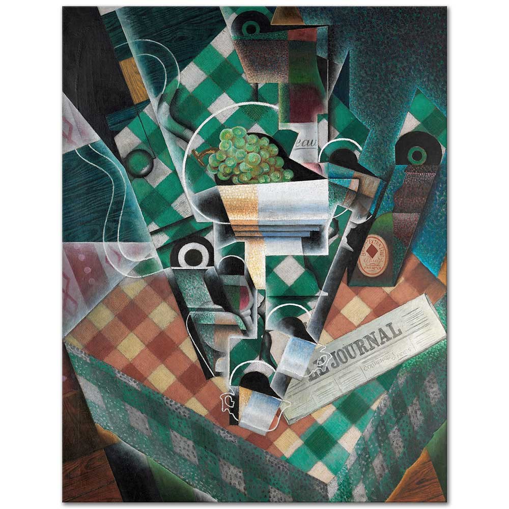 Still Life With Checked Tablecloth by Juan Gris