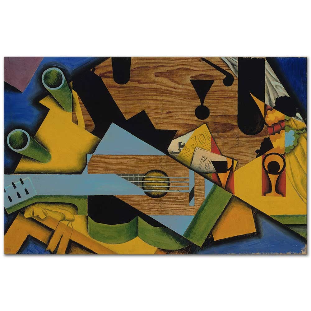 Juan Gris Gitarlı Natürmort Kanvas Tablo