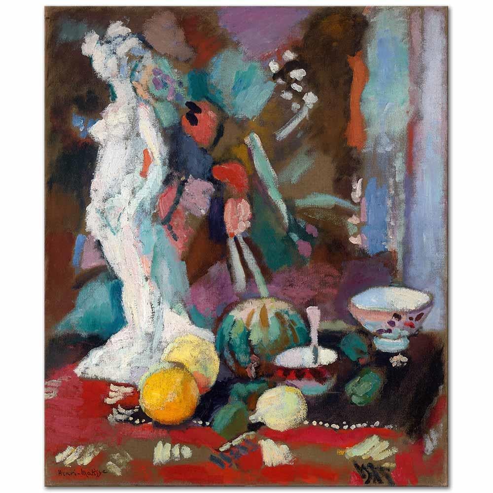 Henri Matisse Alçı Heykel ile Natürmort Kanvas Tablo