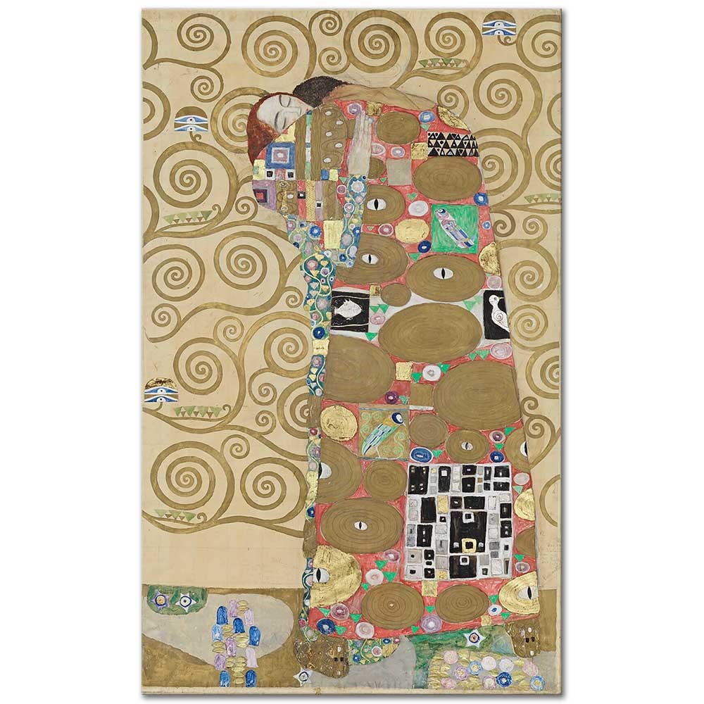 Gustav Klimt Sarılma Hayat Ağacı Kanvas Tablo