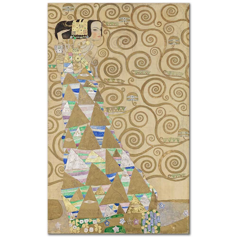 Gustav Klimt Bekleme Hayat Ağacı Kanvas Tablo
