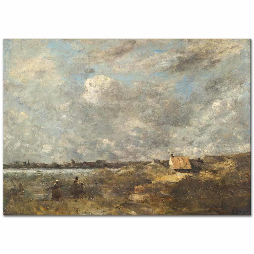 Jean Baptiste Camille Corot Fırtınalı Hava Pas de Calais Kanvas Tablo