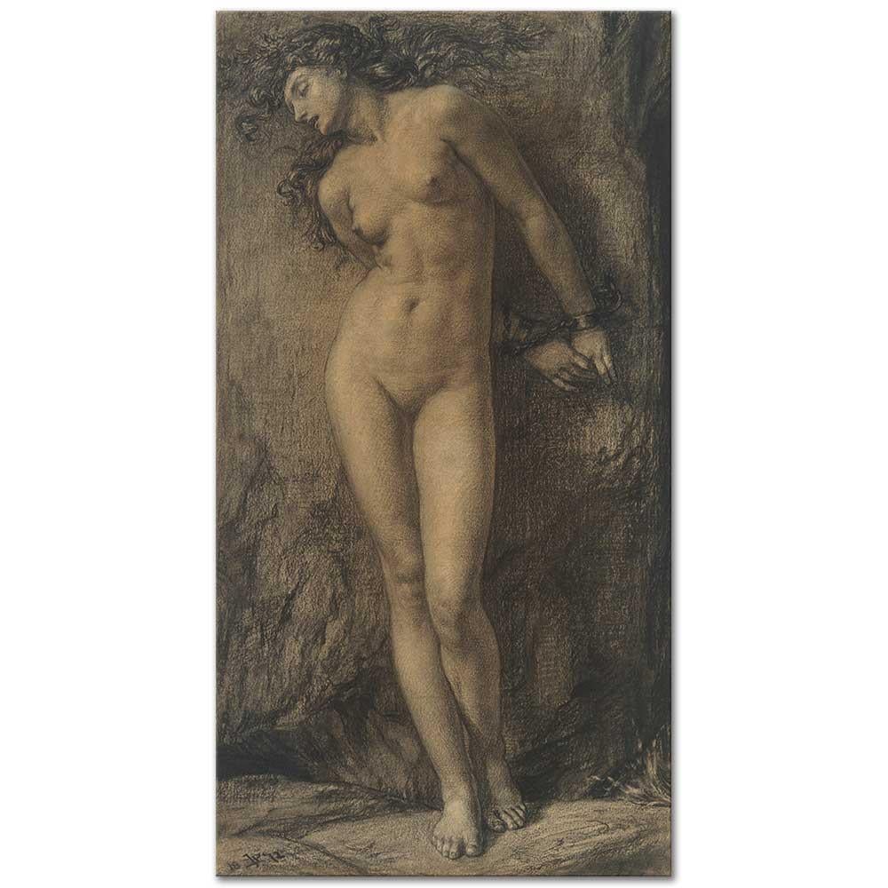 Edward John Poynter Andromeda için Etüd Kanvas Tablo