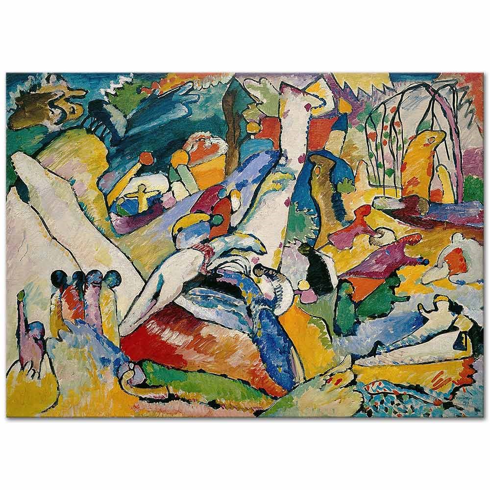 Wassily Kandinsky Kompozisyon 02 için Etüd Kanvas Tablo