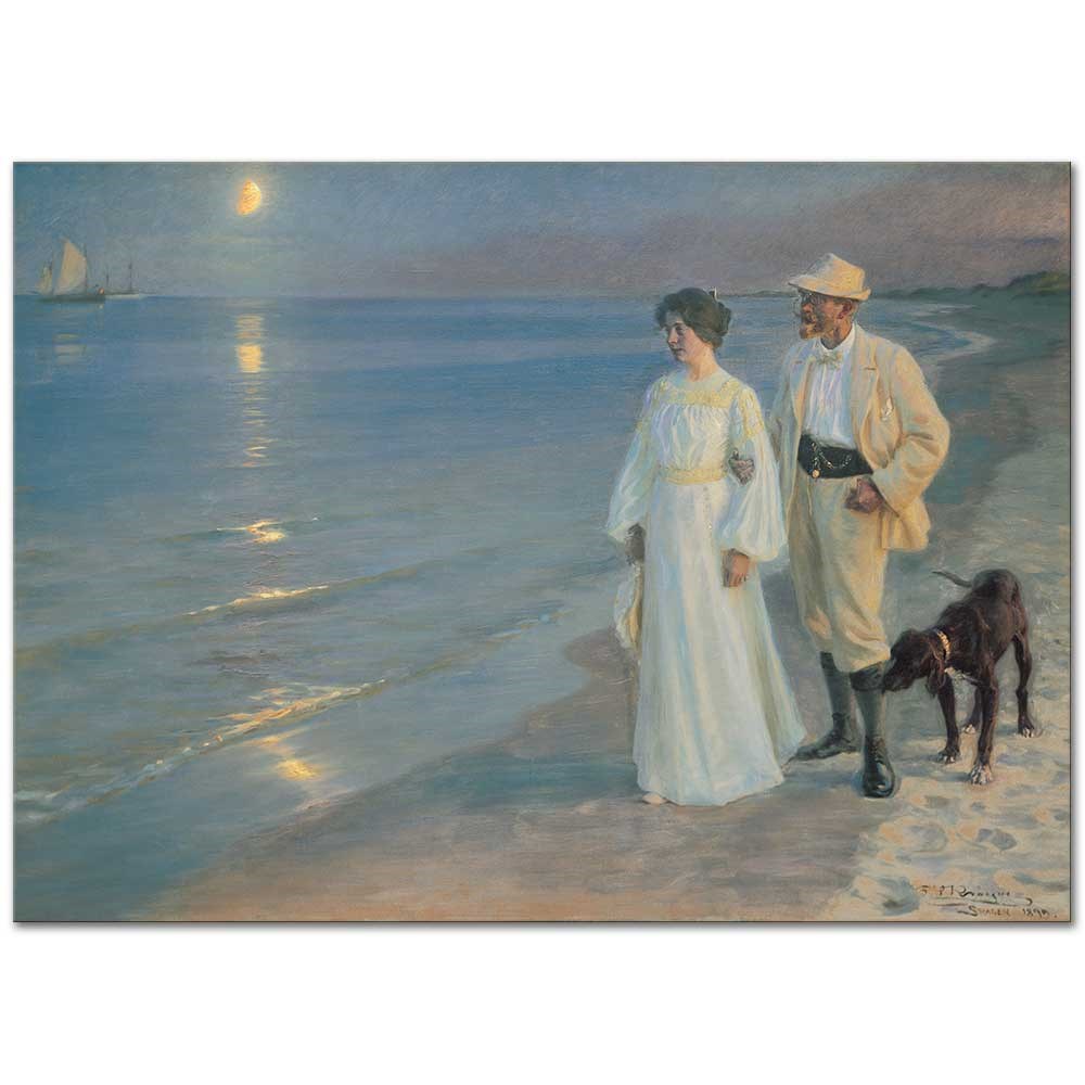 Summer Evening on the Beach at Skagen by Peder Severin Krøyer as Fine Art Print
