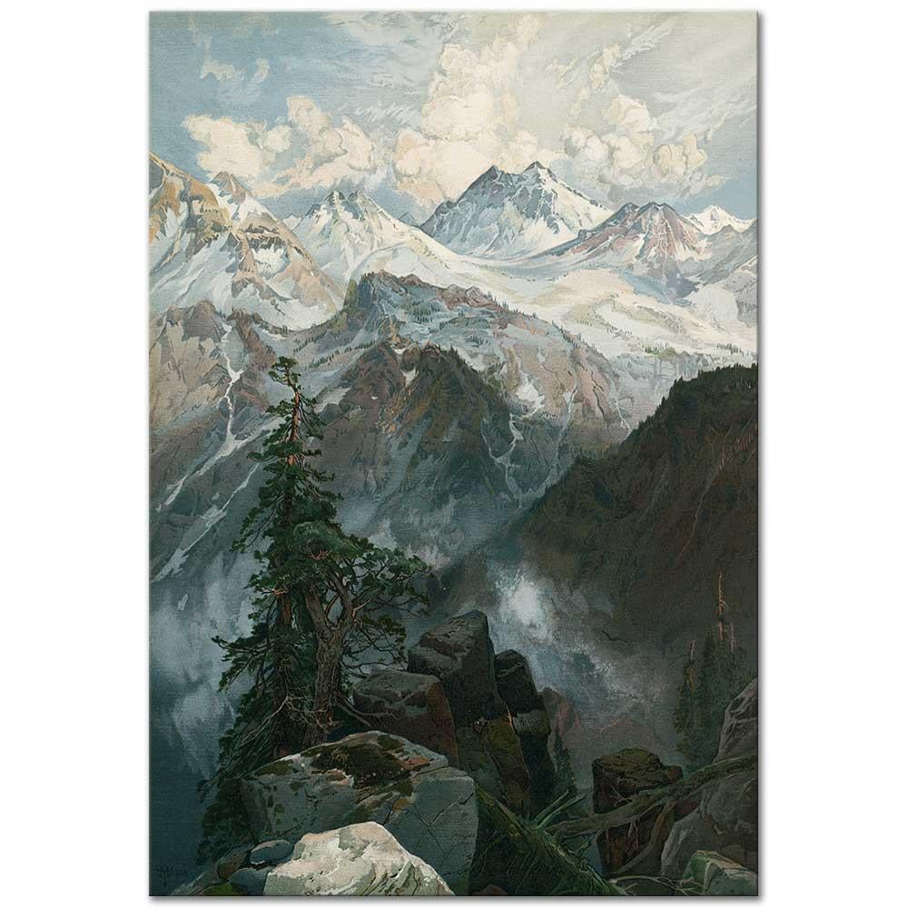 Thomas Moran Sierra Nevada Zirveleri Kanvas Tablo