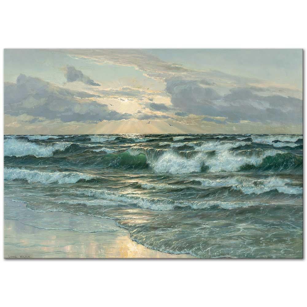 Lionel Walden Denizde Gün Doğumu Kanvas Tablo