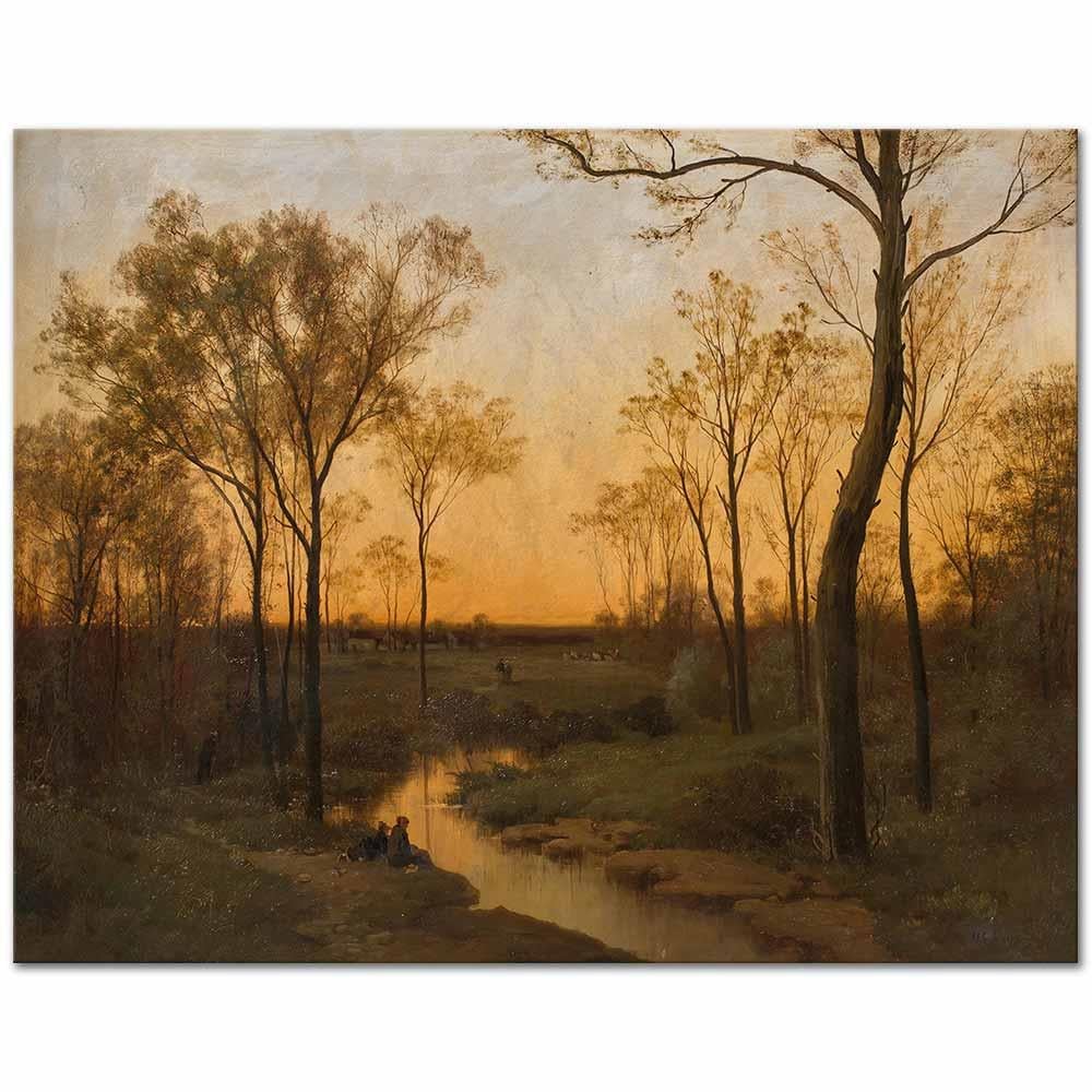 Sunset by Hippolyte Camille Delpy as Art Print
