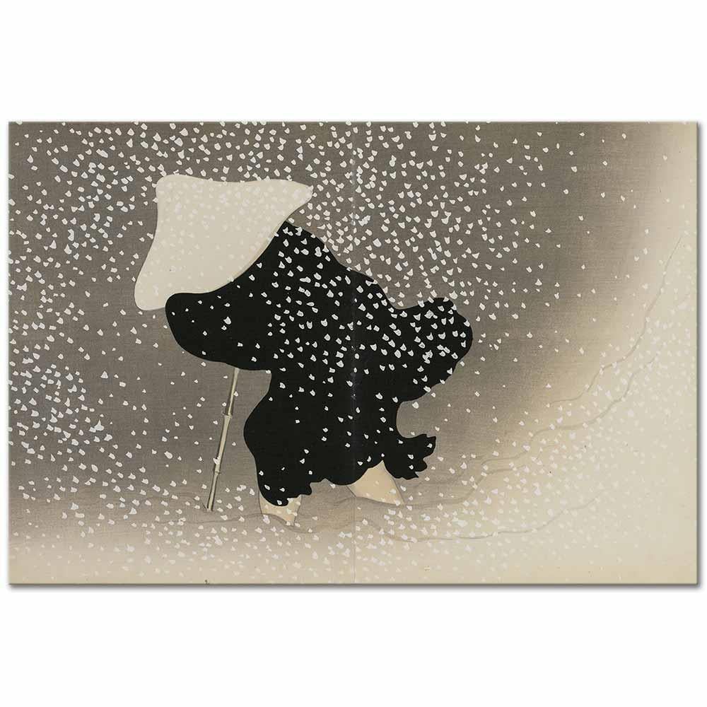 Swirling Snow (Tomoe no yuki) by Kamisaka Sekka as Art Print