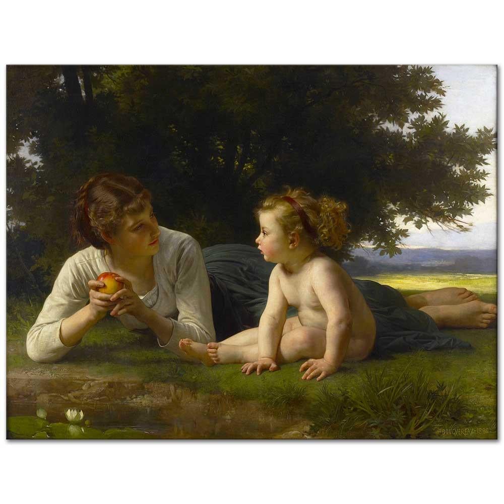 Temptation by William Adolphe Bouguereau as Art Print