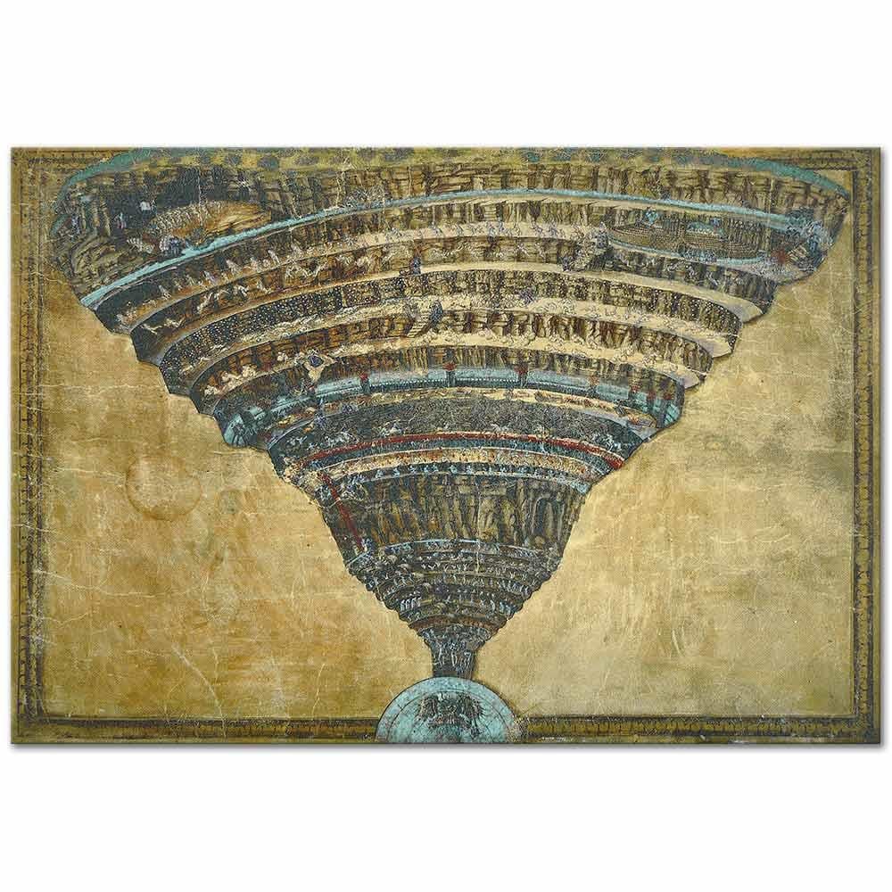 The Abyss of Hell The Divine Comedy by Sandro Botticelli as Art Print