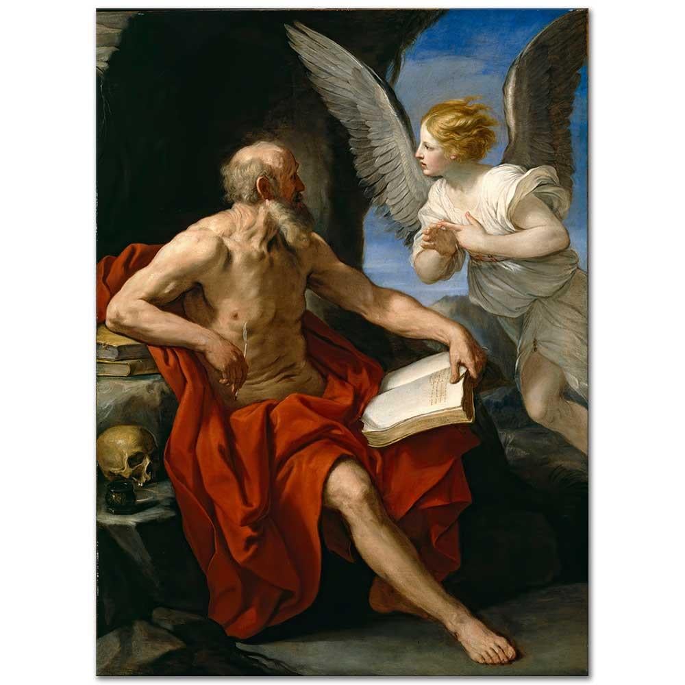 Guido Reni Meleğin Aziz Jerome'e Görünmesi Kanvas Tablo