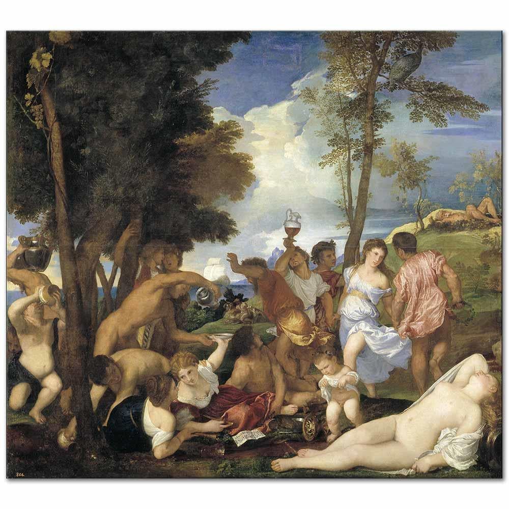 Titian Andrianlar Alem Yaparken Kanvas Tablo