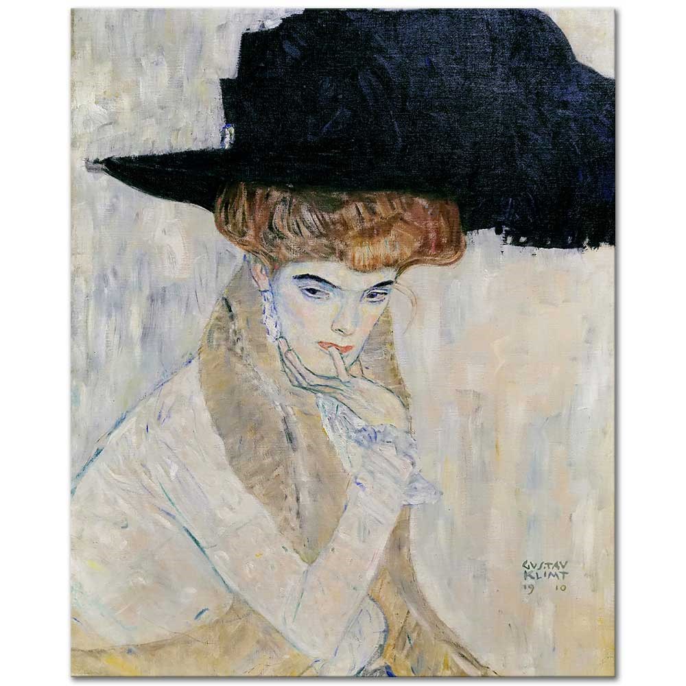 The Black Feather Hat by Gustav Klimt