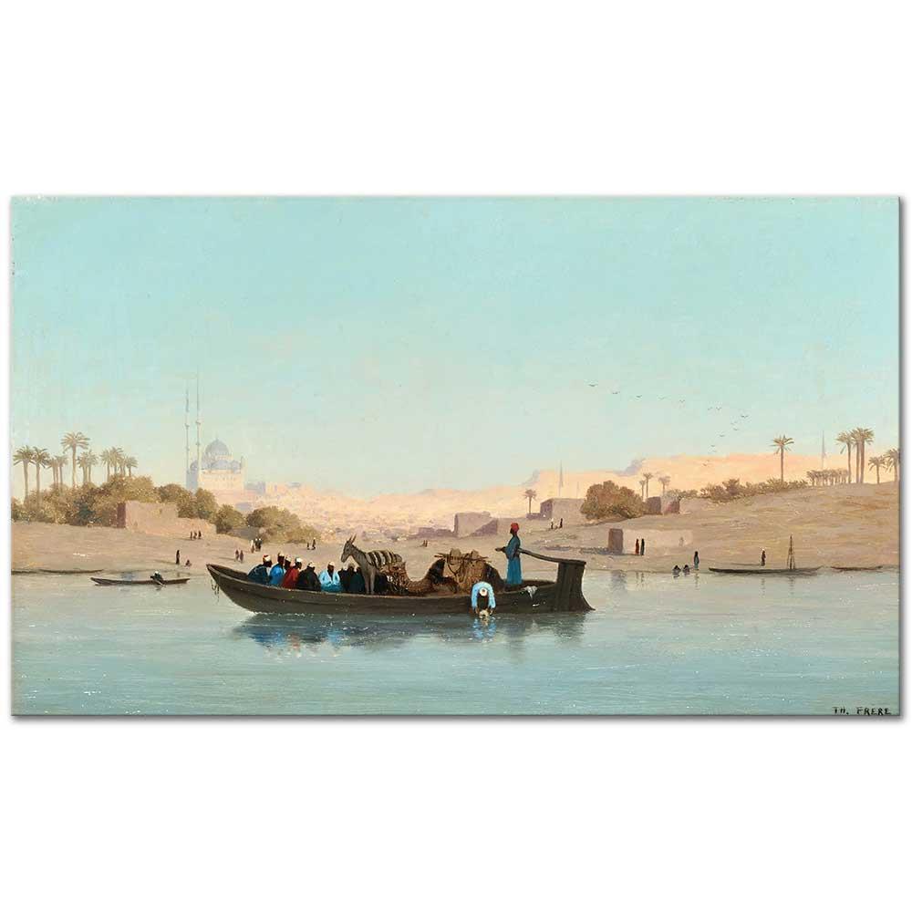 The Boat On The Nile by Charles Theodore Frere as Fine Art Print