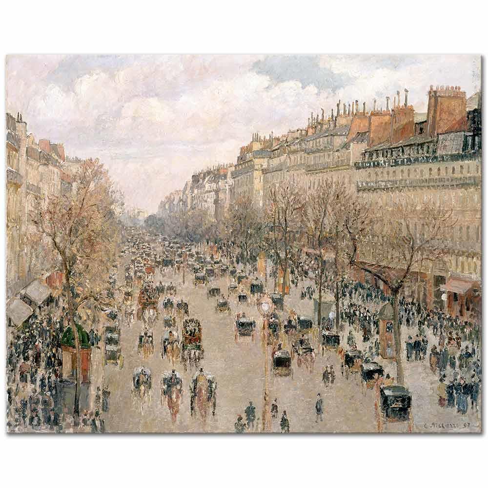 The Boulevard Montmartre by Camille Pissarro as Art Print