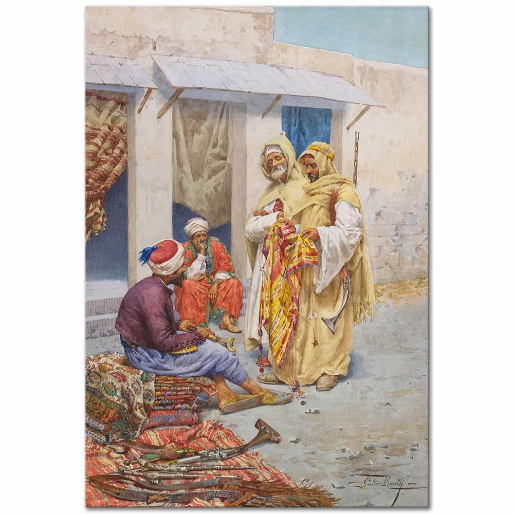 The Carpet Seller by Giulio Rosati