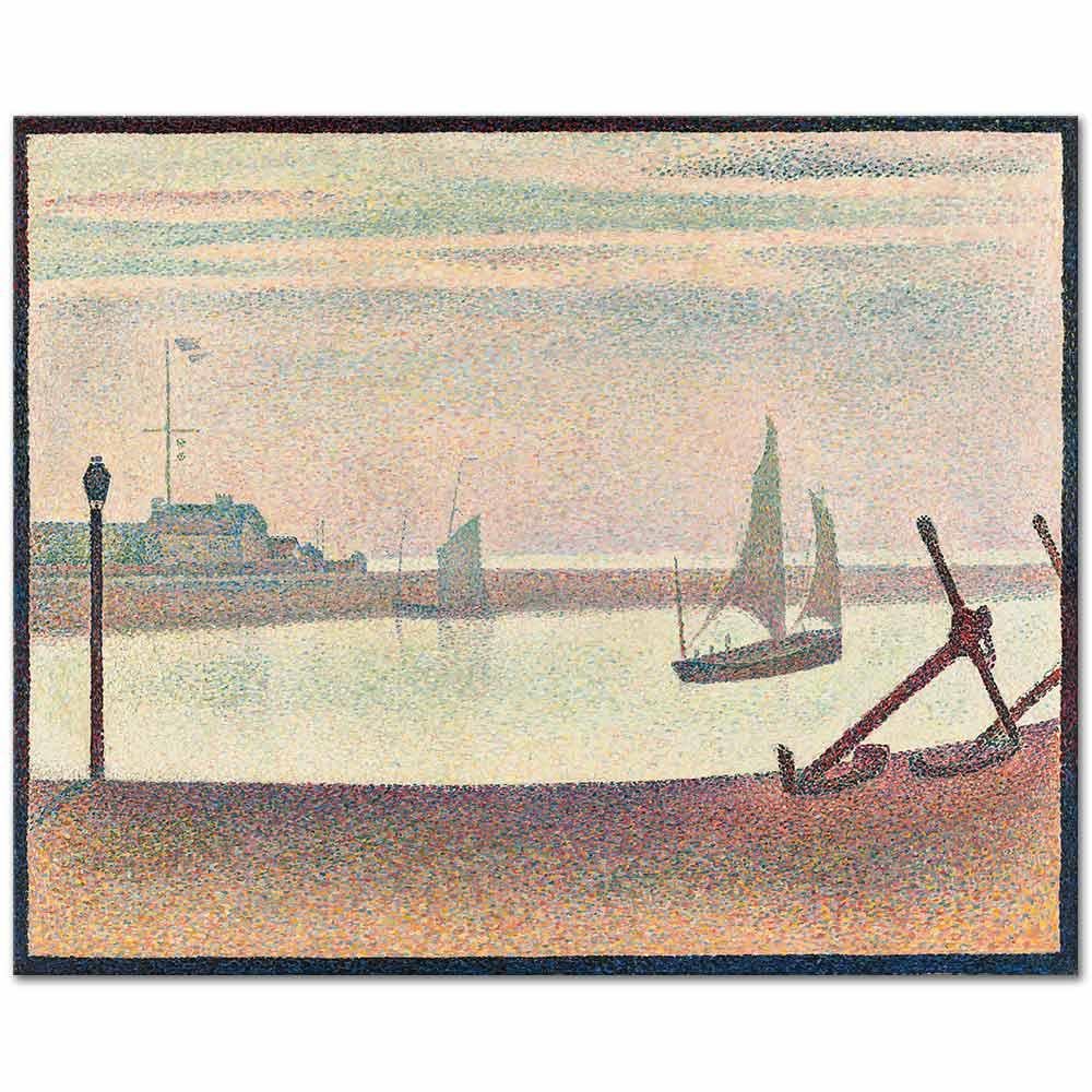 Georges Seurat Gravelines Kanalı Akşam Vakti Kanvas Tablo